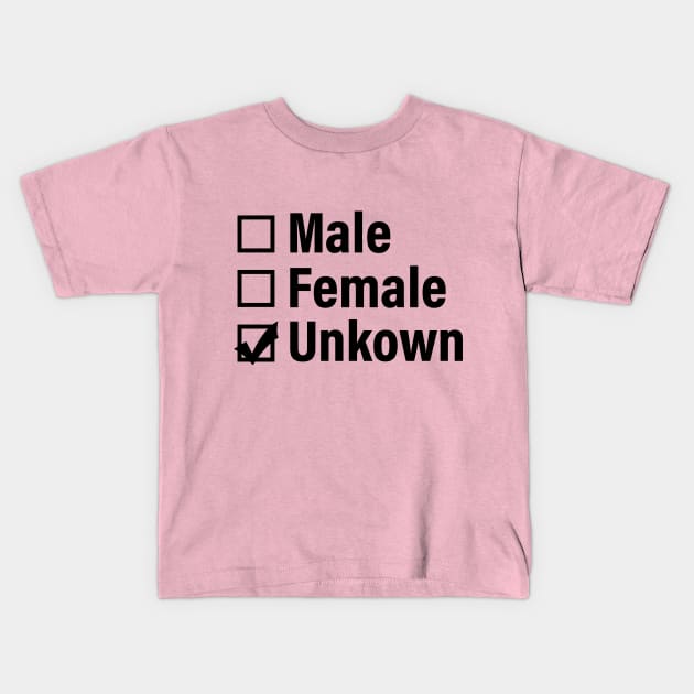 Gender selection male female unknown Kids T-Shirt by RandomSorcery